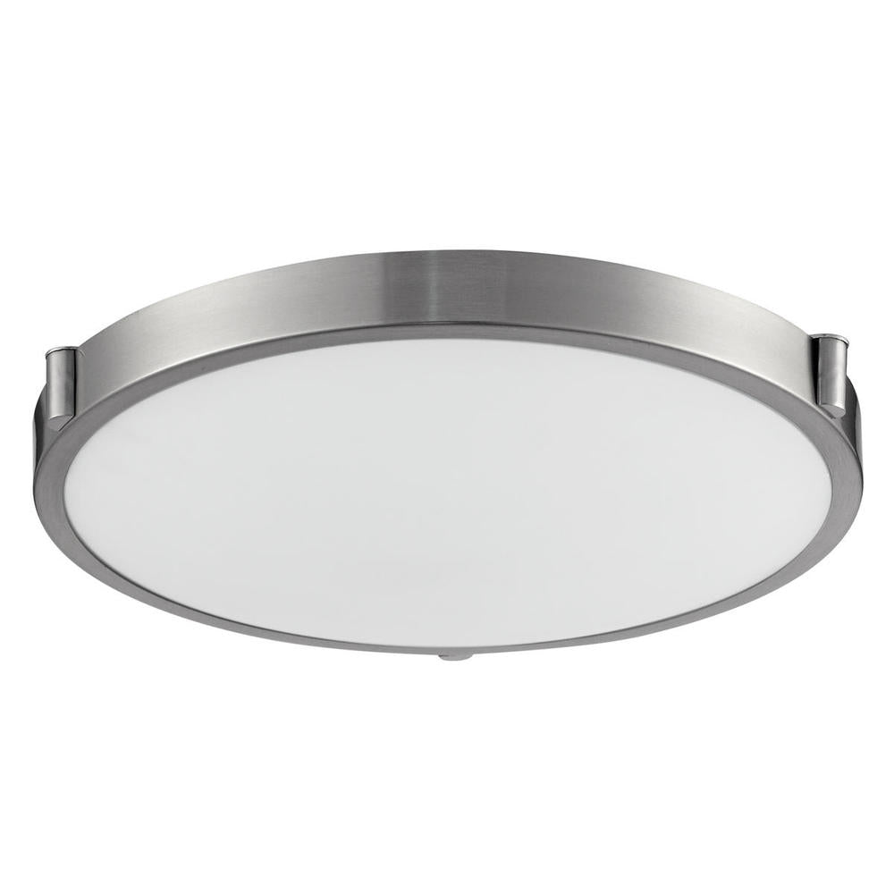 Kuzco Lighting 501122-LED Flush Mount, LED Ceiling Fixture, 17 in, Brushed Nickel