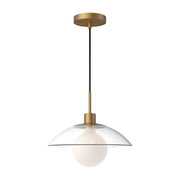 ALORA MOOD Lighting Francesca PD517112AGCL Pendant, 1 Light, Aged Gold/Clear Glass