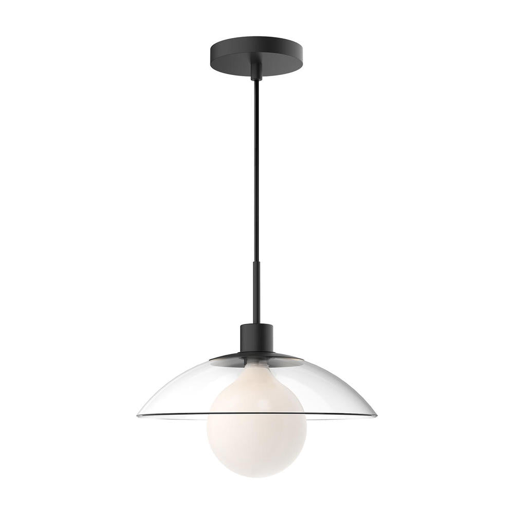 ALORA MOOD Francesca PD517112MBCL Pendant Light Fixture, Clear Glass/Matte Black