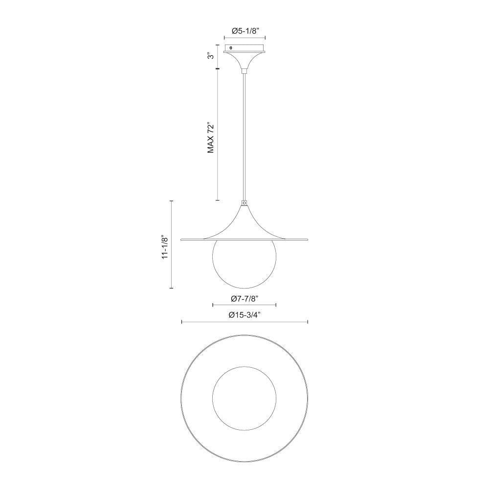 Alora Mood PD525216BGOP Pendant Light Fixture, UL Damp Rated, Brushed Gold/Opal Matte Glass