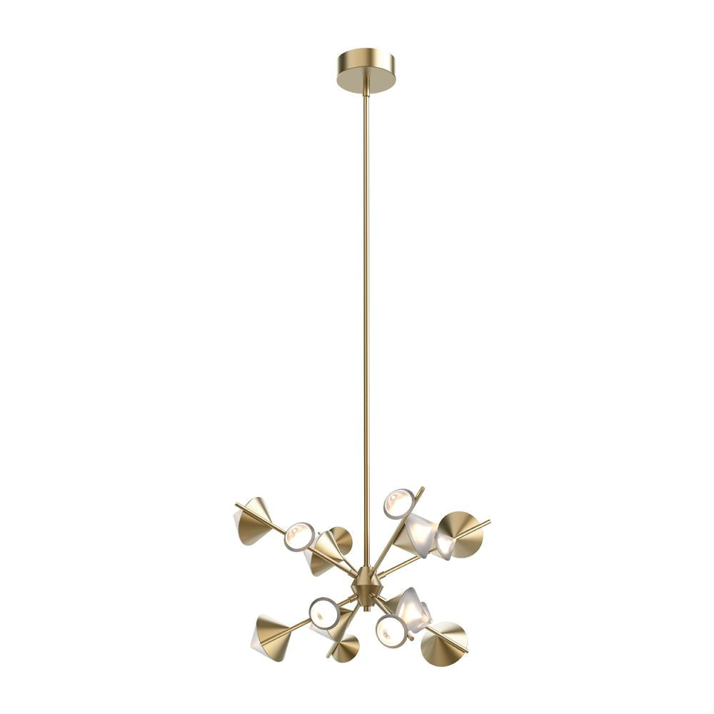 Kuzco Geode CH50825-BG 25-in LED Chandelier, UL Damp Rated, Brushed Gold