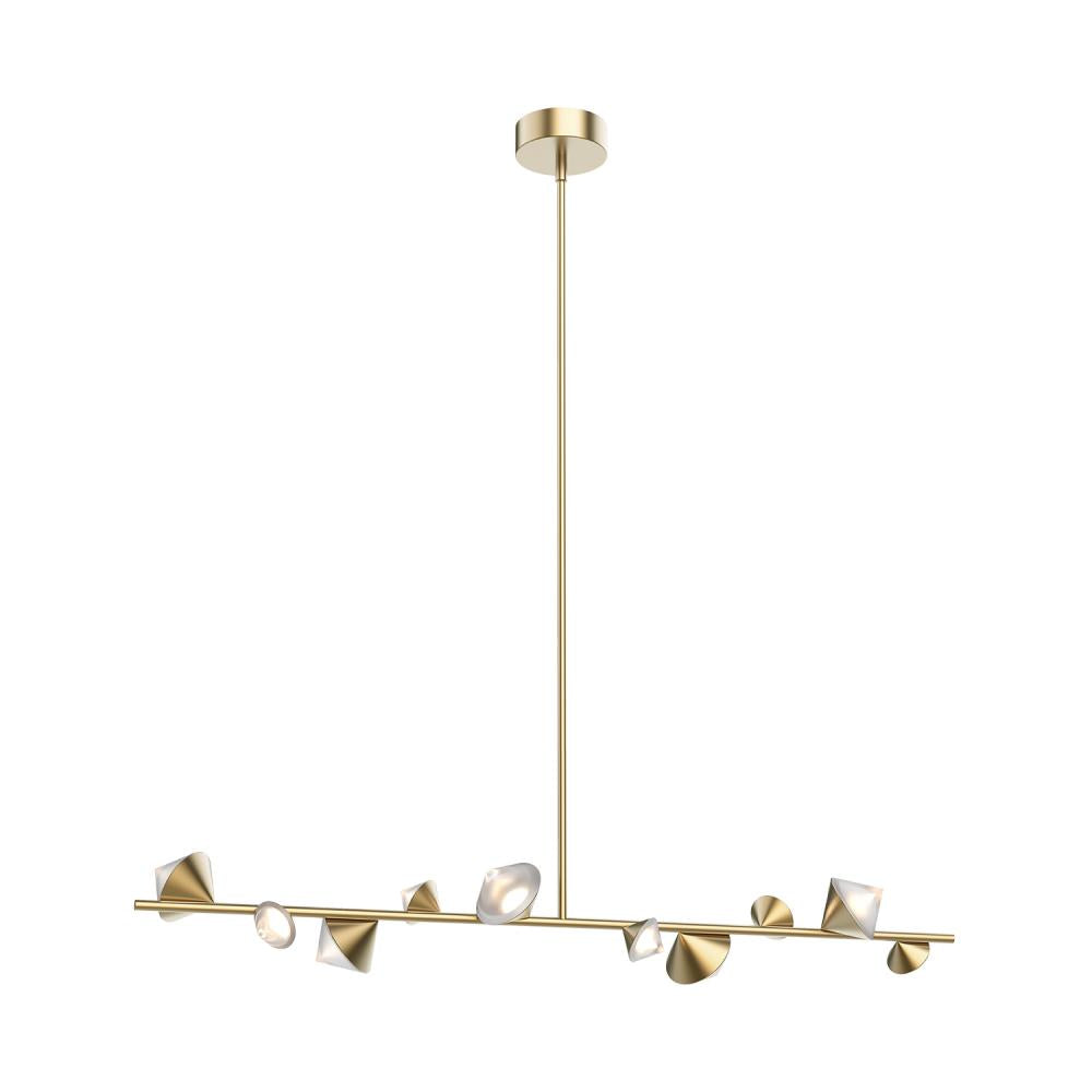 Kuzco Geode LP50851-BG LED Linear Pendant, UL Damp Rated, Brushed Gold