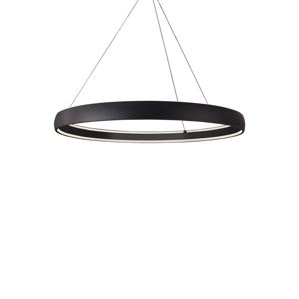 Kuzco PD22753-BK Halo 53-in Pendant Light Fixture, UL Damp Rated, Black
