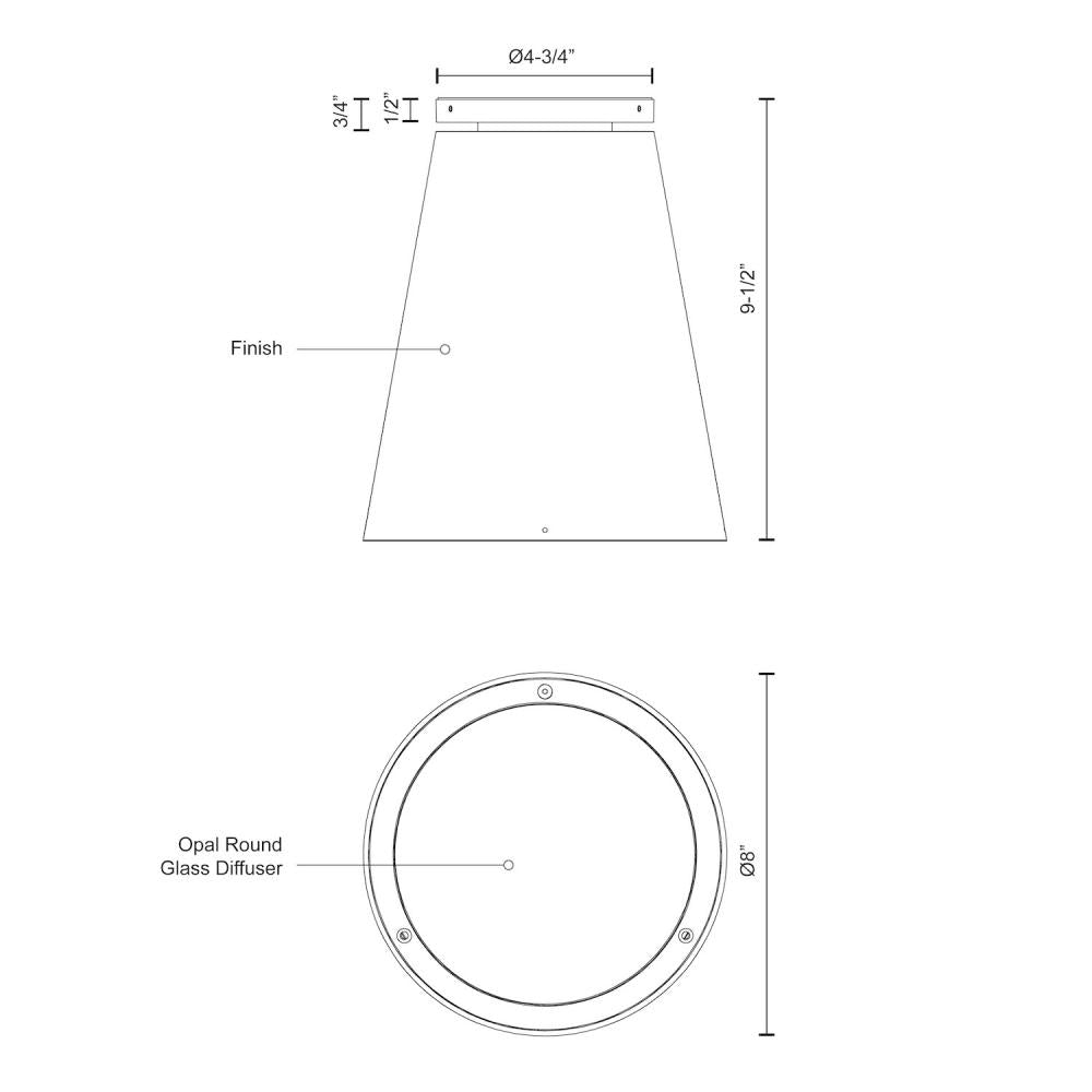 Kuzco Lighting Inc. HARTFORD EC16608-WH Exterior Traditional - White