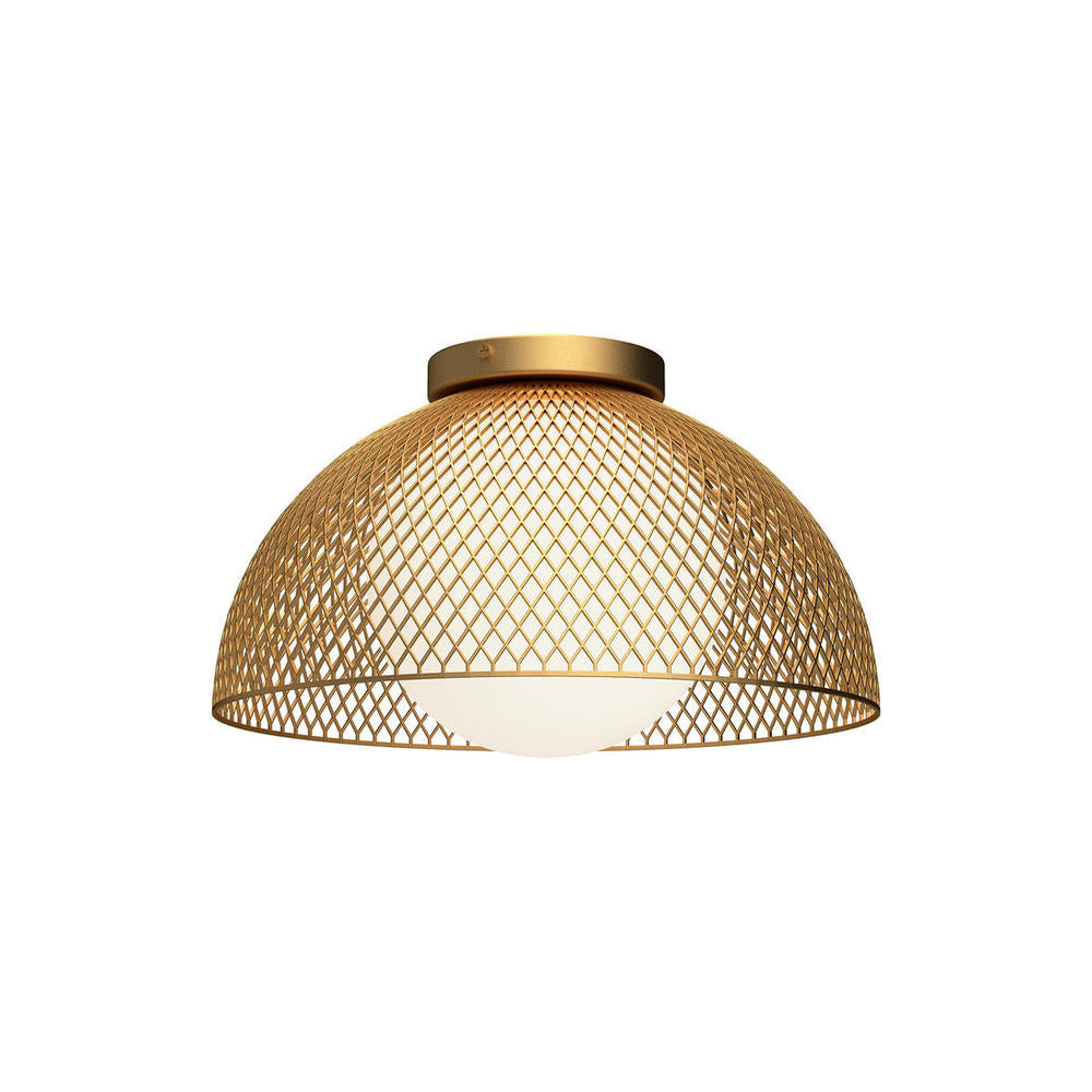 ALORA MOOD Lighting FM402513GDOP Flush Mount, 60W, Gold/Opal Matte Glass