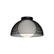 ALORA MOOD Lighting FM402513MBOP Flush Mount Fixture, UL Damp Rated, Matte Black/Opal Matte Glass
