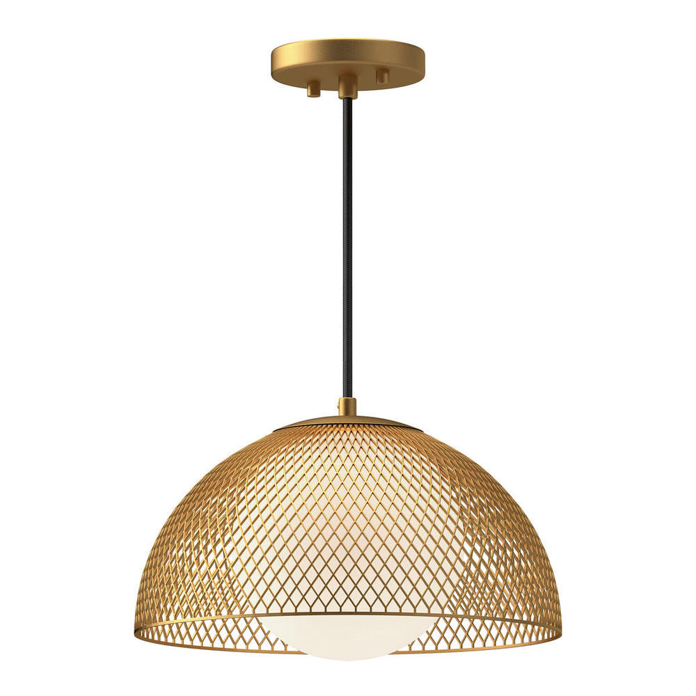 ALORA MOOD Haven PD402513GDOP Pendant Light, 1 Light, Gold/Opal Matte Glass