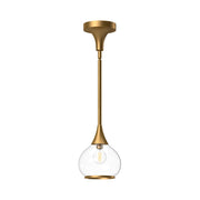 ALORA MOOD Lighting PD524006AGCL Pendant, 1 Light, Aged Gold/Clear Glass
