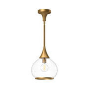 ALORA MOOD Lighting PD524110AGCL Pendant, 1 Light, Aged Gold/Clear Glass