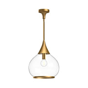 ALORA MOOD Lighting PD524214AGCL Pendant, Vintage Inspired, Aged Gold/Clear Glass