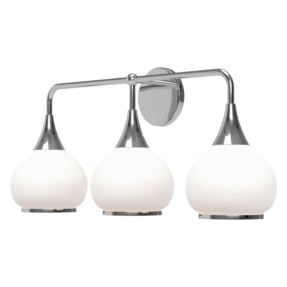 ALORA MOOD Lighting VL524326CHOP Vanity Light Fixture, UL Damp Rated, Chrome/Opal Matte Glass