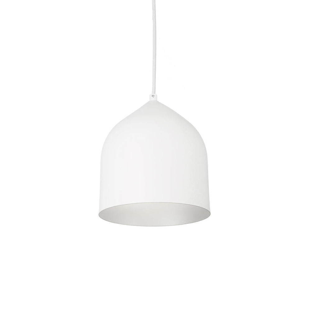 Kuzco PD9108-WH/SV Pendant, LED, 8-in, White/Silver