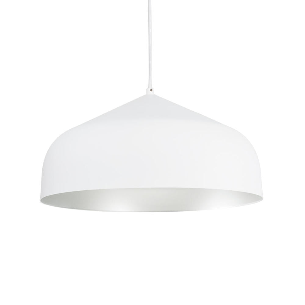 Kuzco PD9117-WH/SV Pendant Light Fixture, UL Damp Rated, White/Silver