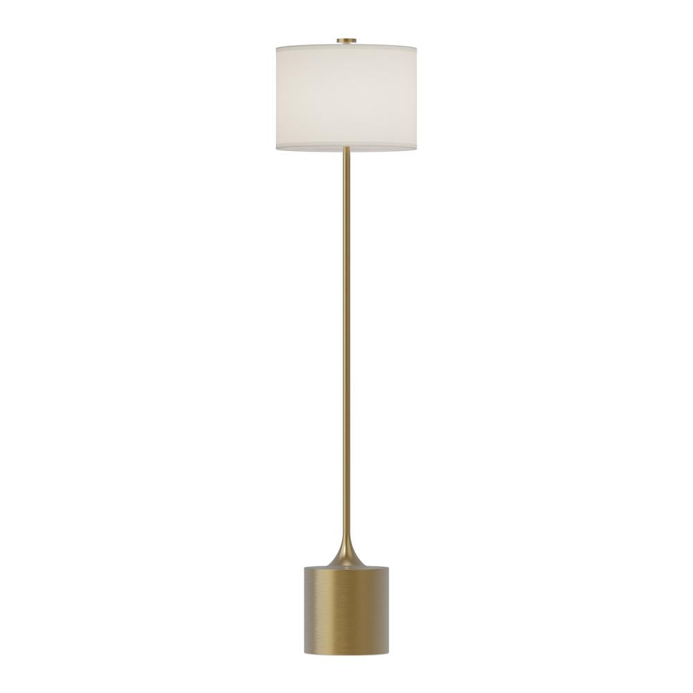 ALORA MOOD Lighting FL418761BGIL Issa 61-in Floor Lamp, 1 Light, Brushed Gold/Ivory Linen