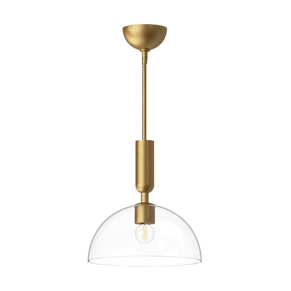ALORA MOOD Lighting Jude PD563012BGCL Pendant, 1 Light, Brushed Gold/Clear Glass