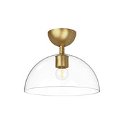 Alora Mood Jude SF563012BGCL Semi Flush Mount, UL Listed, Brushed Gold/Clear Glass