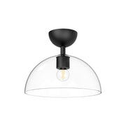 Alora Mood Jude SF563012MBCL Semi Flush Mount, Clear Glass/Matte Black