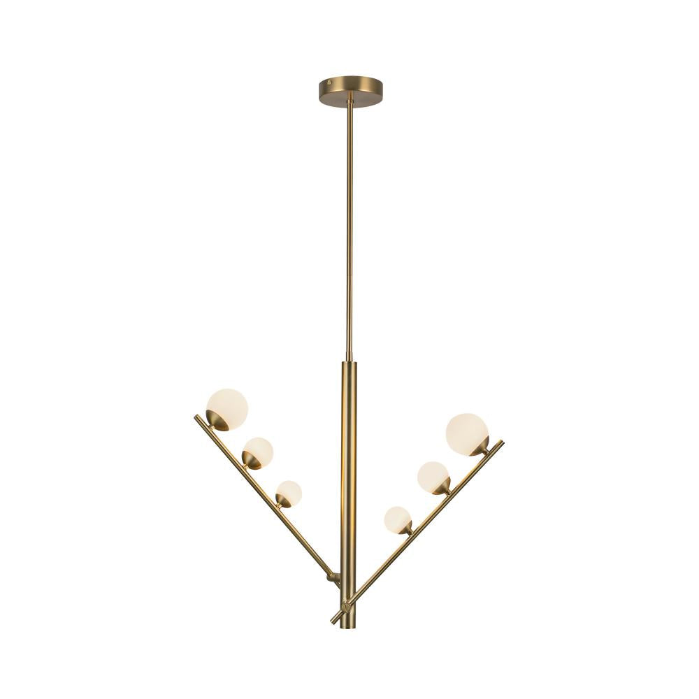 Kuzco Juniper PD55520-BG/OP LED Pendant, UL Listed, Brushed Gold/Opal Glass