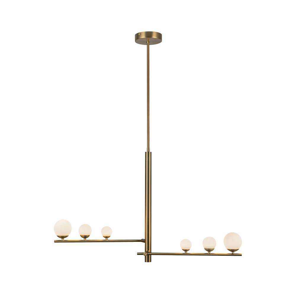 Kuzco Juniper PD55520-BG/OP LED Pendant, UL Listed, Brushed Gold/Opal Glass