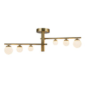 Kuzco Juniper SF55525-BG/OP Semi-Flush Mount, LED, Brushed Gold/Opal Glass