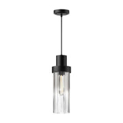 Alora Mood Kent PD435605MBCR Pendant Light Fixture, UL Damp Rated, Matte Black