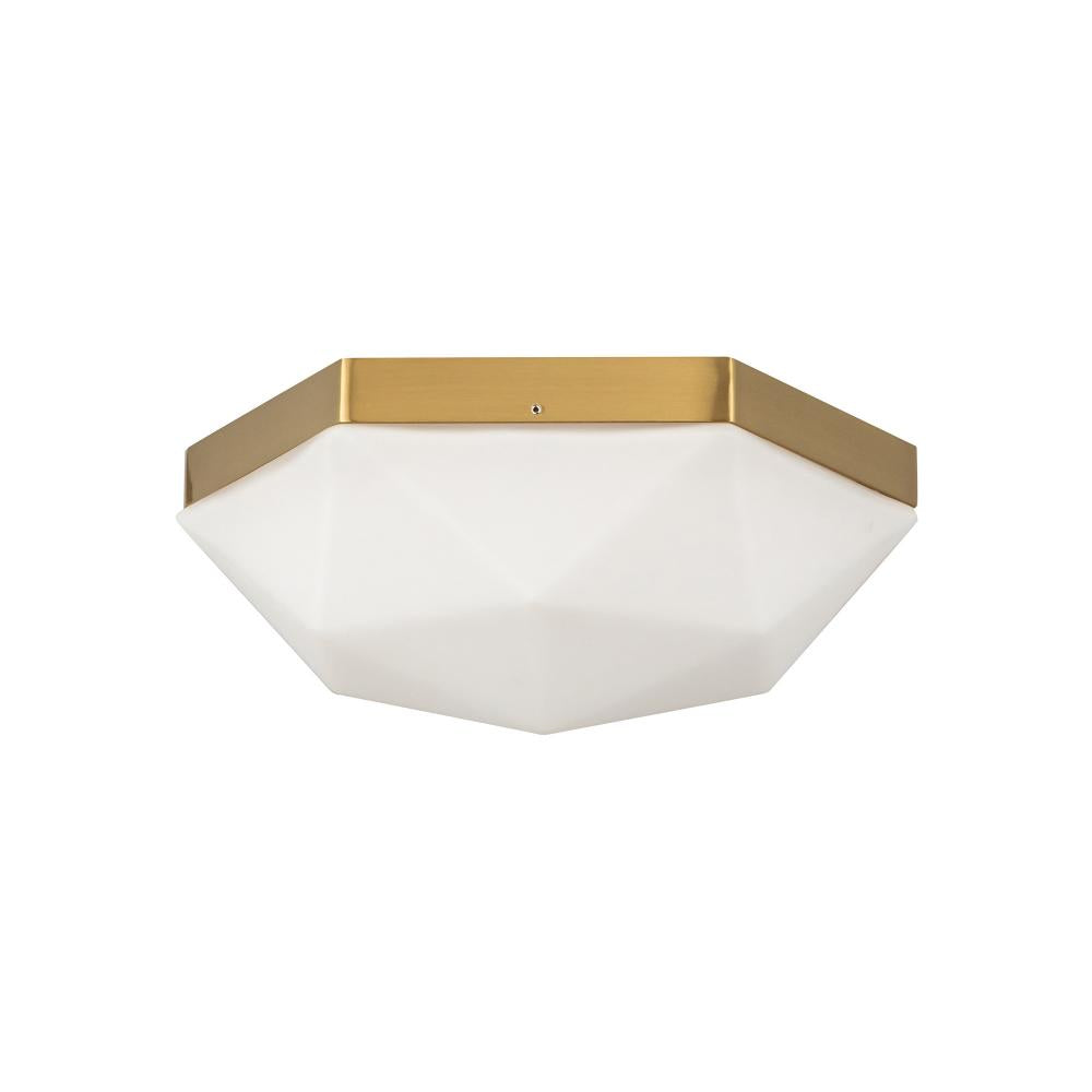 ALORA MOOD Lighting FM424512BGOP Flush Mount, UL Damp Rated, Brushed Gold/Opal Glass