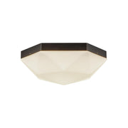 ALORA MOOD Lighting FM424512MBOP Krysta 12-in Flush Mount, UL Listed, Matte Black/Opal Glass