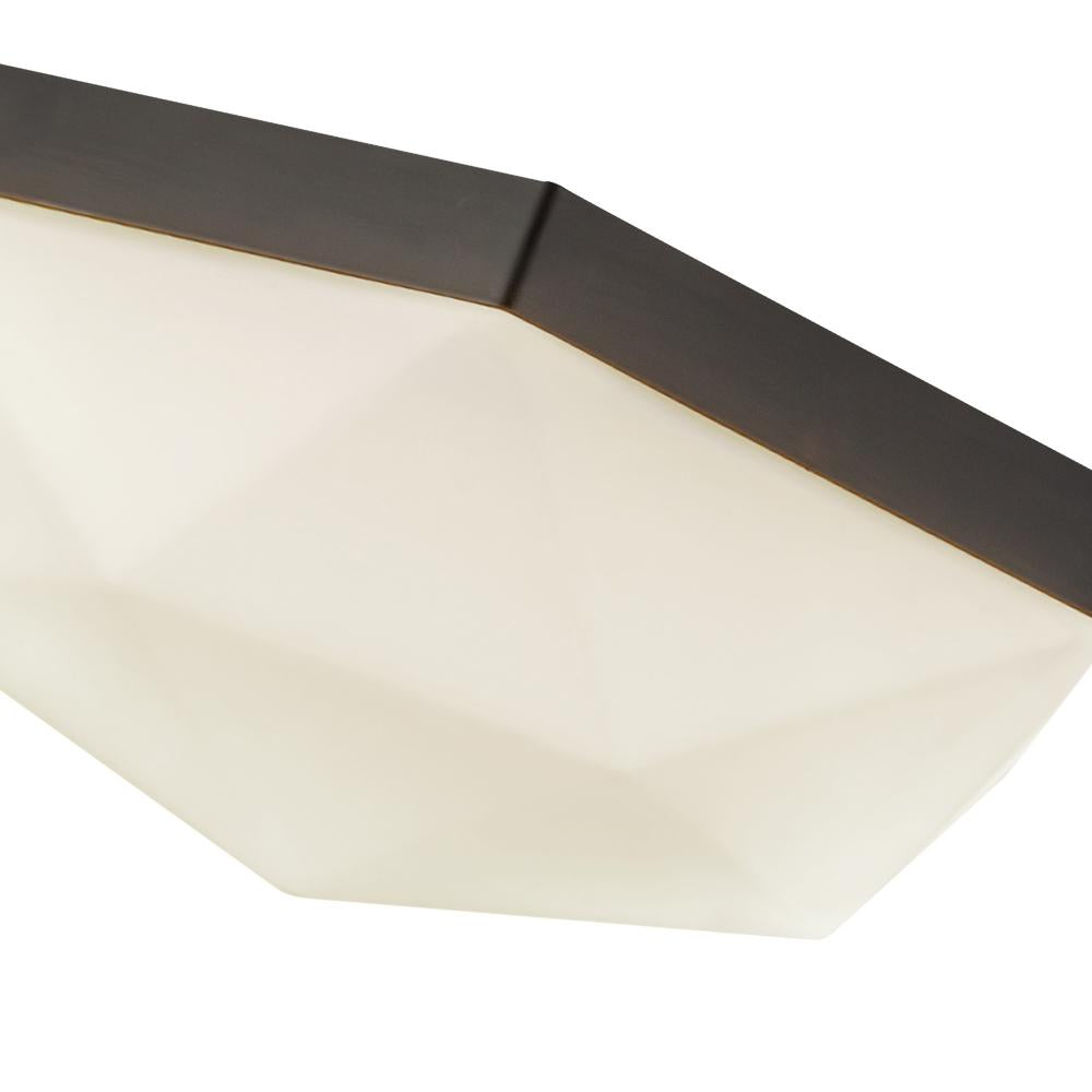ALORA MOOD Lighting FM424512MBOP Krysta 12-in Flush Mount, UL Listed, Matte Black/Opal Glass