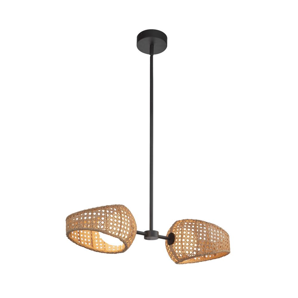 Kuzco Lanai PD20602-BK/OP Pendant, LED, 15W, Matte Black/Opal Glass