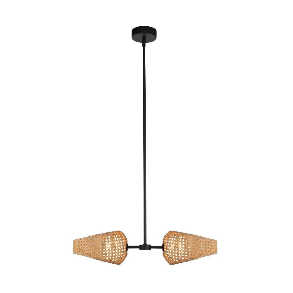 Kuzco Lanai PD20602-BK/OP Pendant, LED, 15W, Matte Black/Opal Glass
