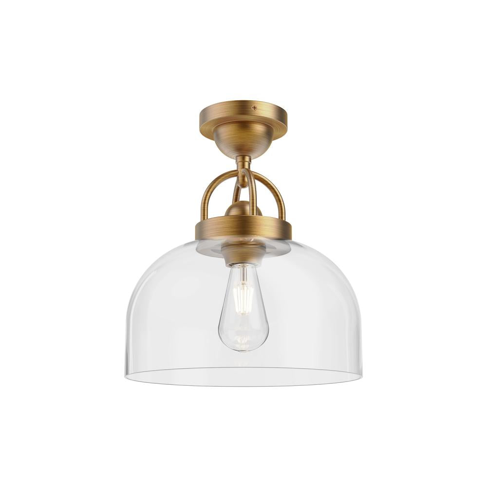 ALORA MOOD Lancaster SF461101AG Semi Flush Mount, UL Listed, Aged Gold