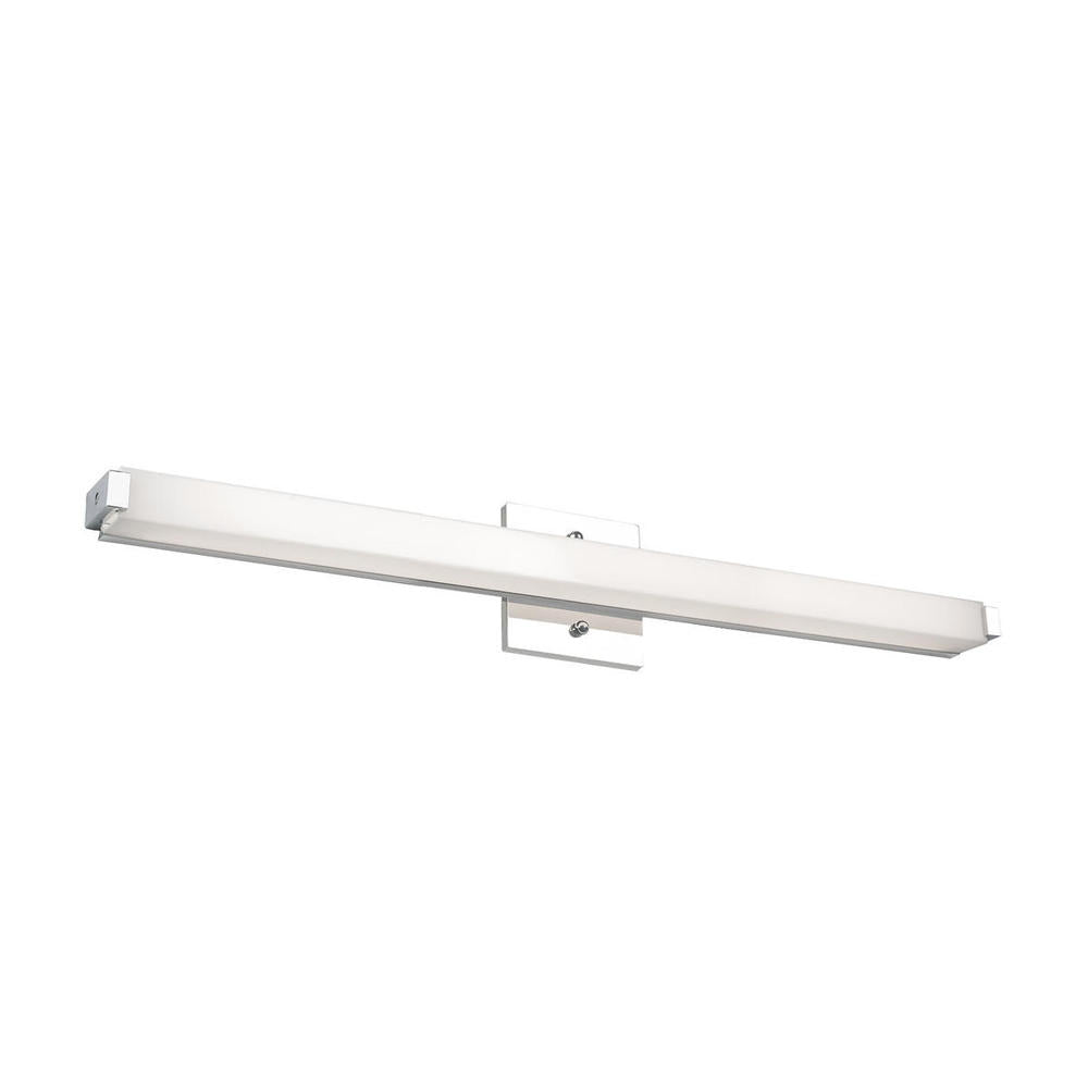 Kuzco Lighting VL4725-CH Latitude-Slim 25-in LED Vanity Light Fixture, UL Damp Rated, Chrome