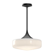 ALORA MOOD Lighting PD440814MBGO Pendant, 1 Light, Glossy Opal Glass/Matte Black