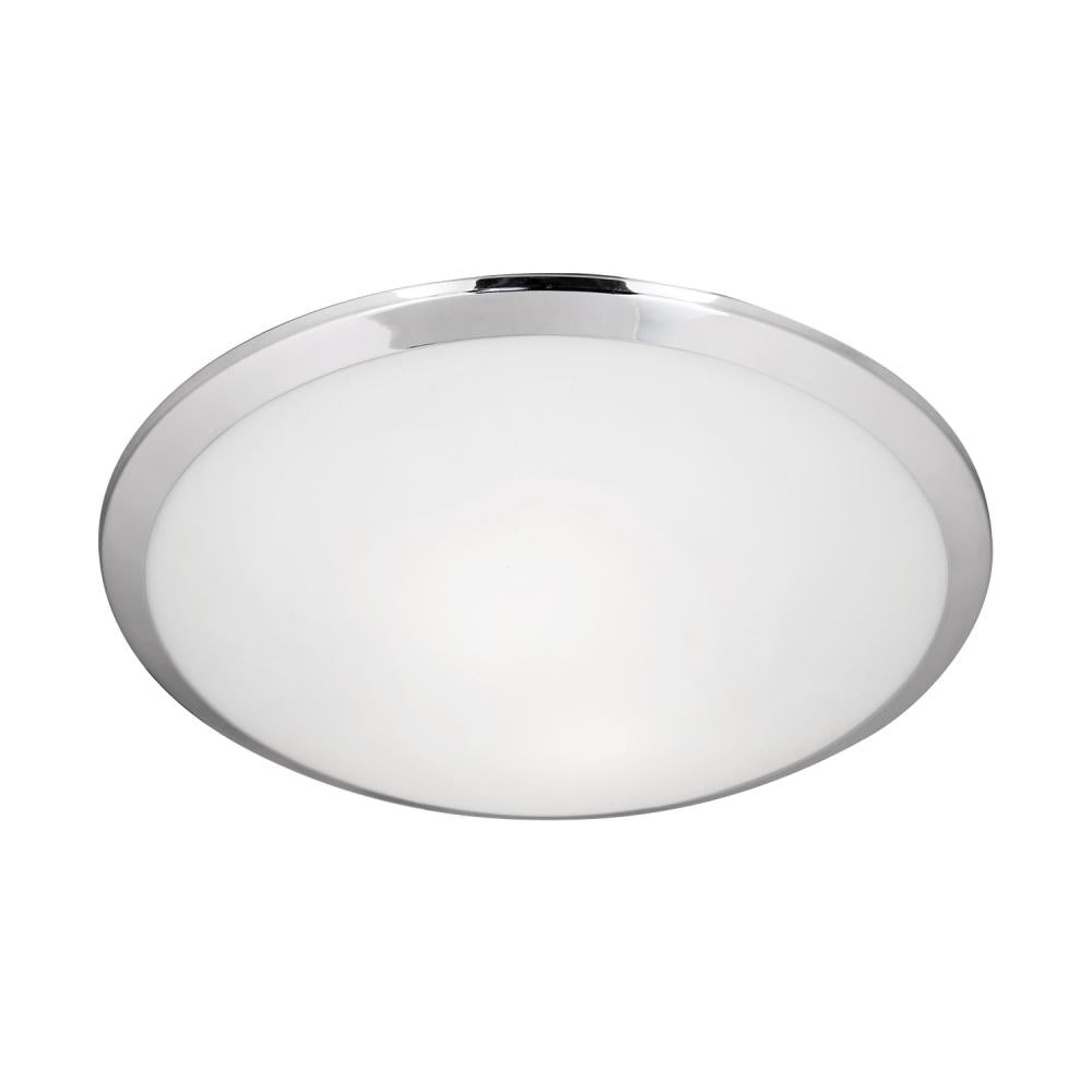Kuzco Lighting 51562CH Malta 15-in Flush Mount Fixture, UL Damp Rated, Chrome