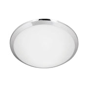 Kuzco Malta FM1512-CH Flush Mount Fixture, UL Damp Rated, Chrome