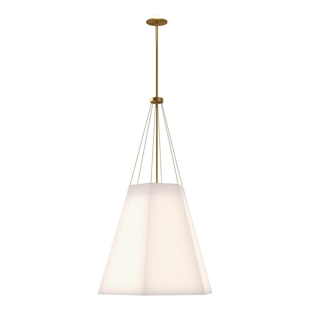 ALORA MOOD Lighting PD545622AGWL Pendant, 3 Lights, Aged Gold/White Linen
