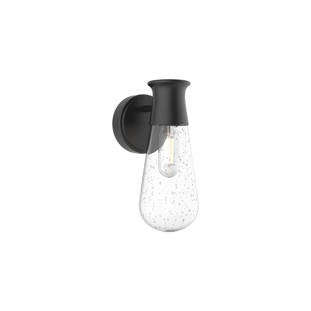 ALORA MOOD Lighting . Marcel 464001BKCB Exterior Wall Sconce, Clear Bubble Glass/Textured Black