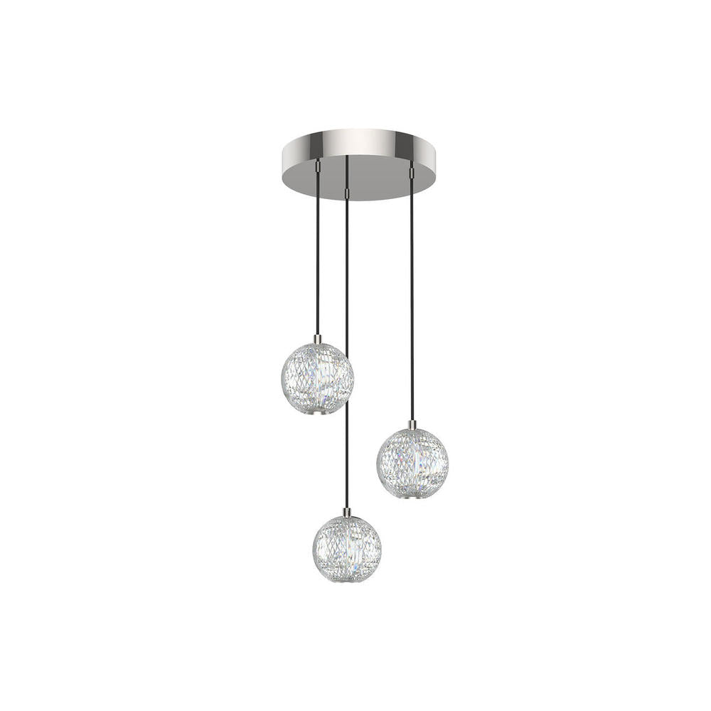 ALORA Lighting MP321203PN Multi Pendant, LED, Polished Nickel