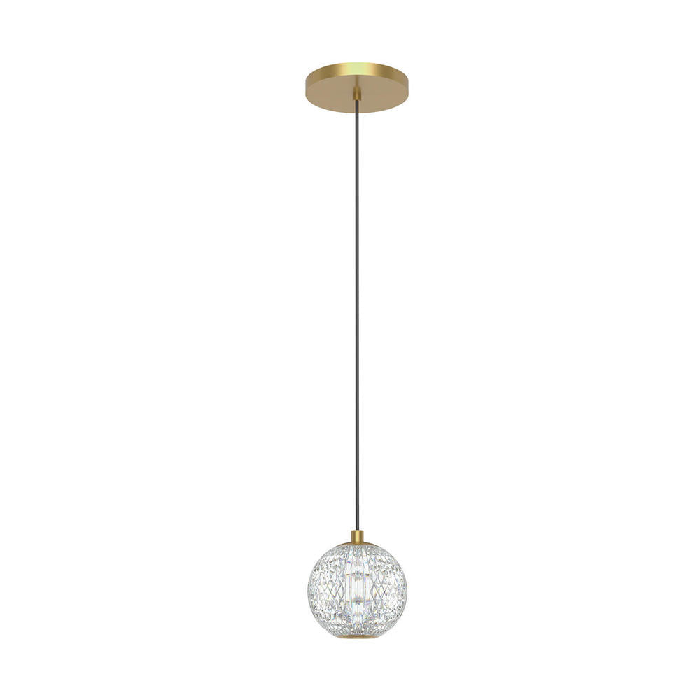 ALORA Lighting PD321201NB Pendant, 5-in, Natural Brass