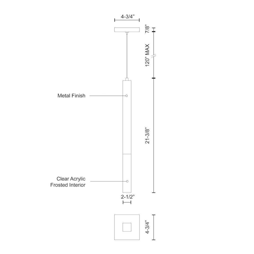 Kuzco Martelo PD53305-CH Pendant, LED, 6W, Chrome