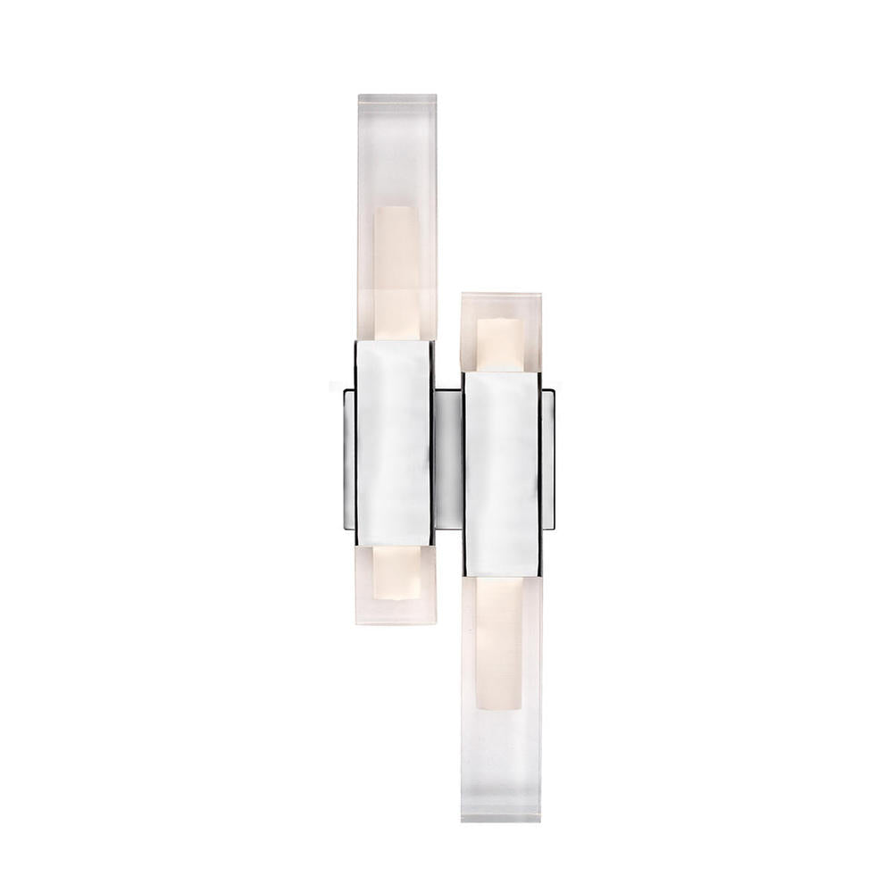 Kuzco Martelo WS53322-CH LED Wall Sconce, UL Damp Rated, Chrome