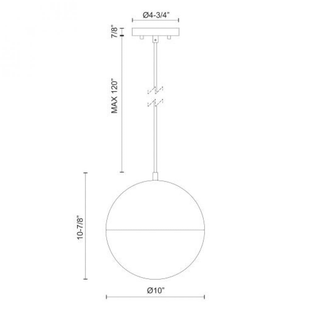Kuzco Lighting PD11710-BG-5CCT Pendant, 10-in Brushed Gold LED, UL Listed