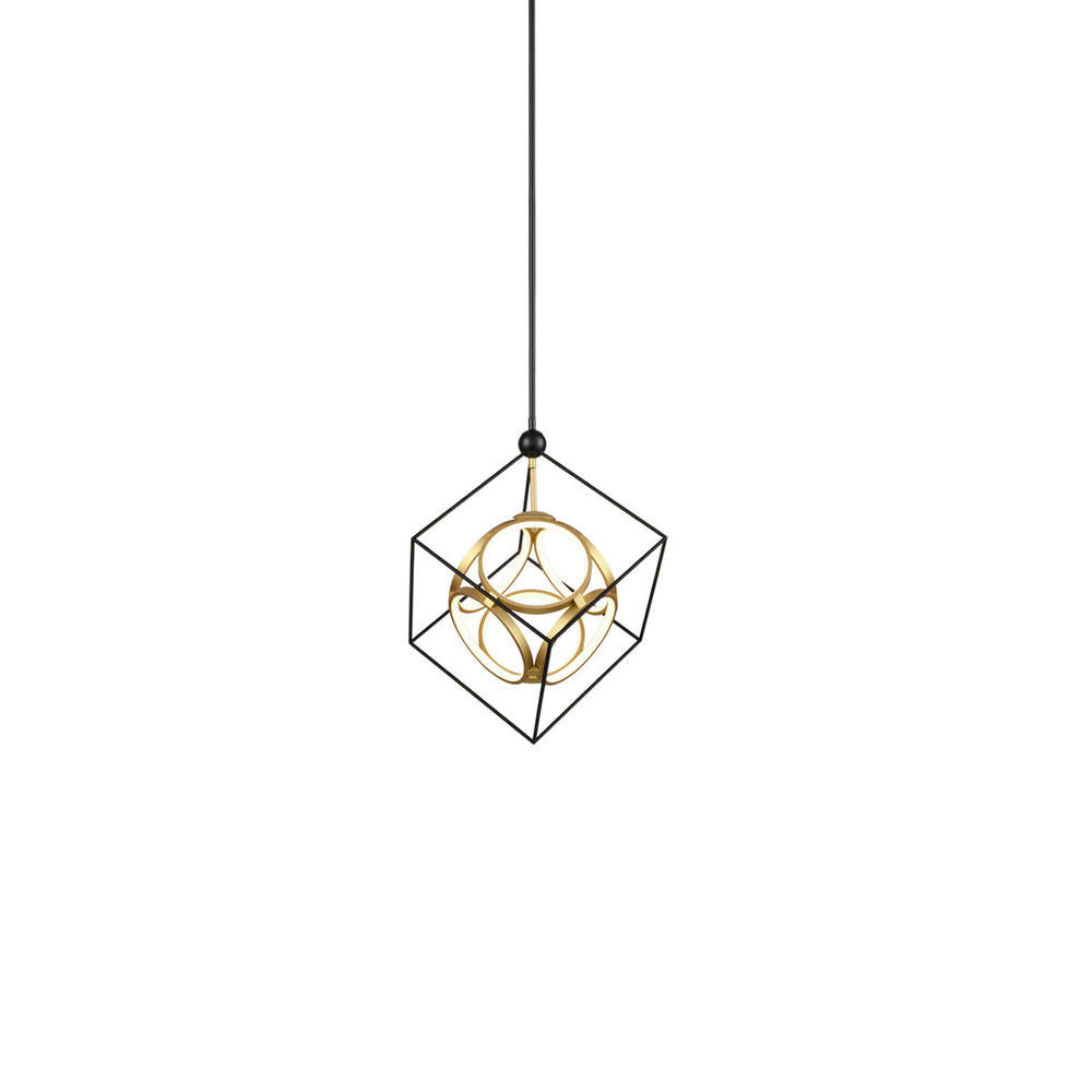 Kuzco Lighting CH19220-BK/AN LED Chandelier, Custom Options Available, Black/Antique Brass
