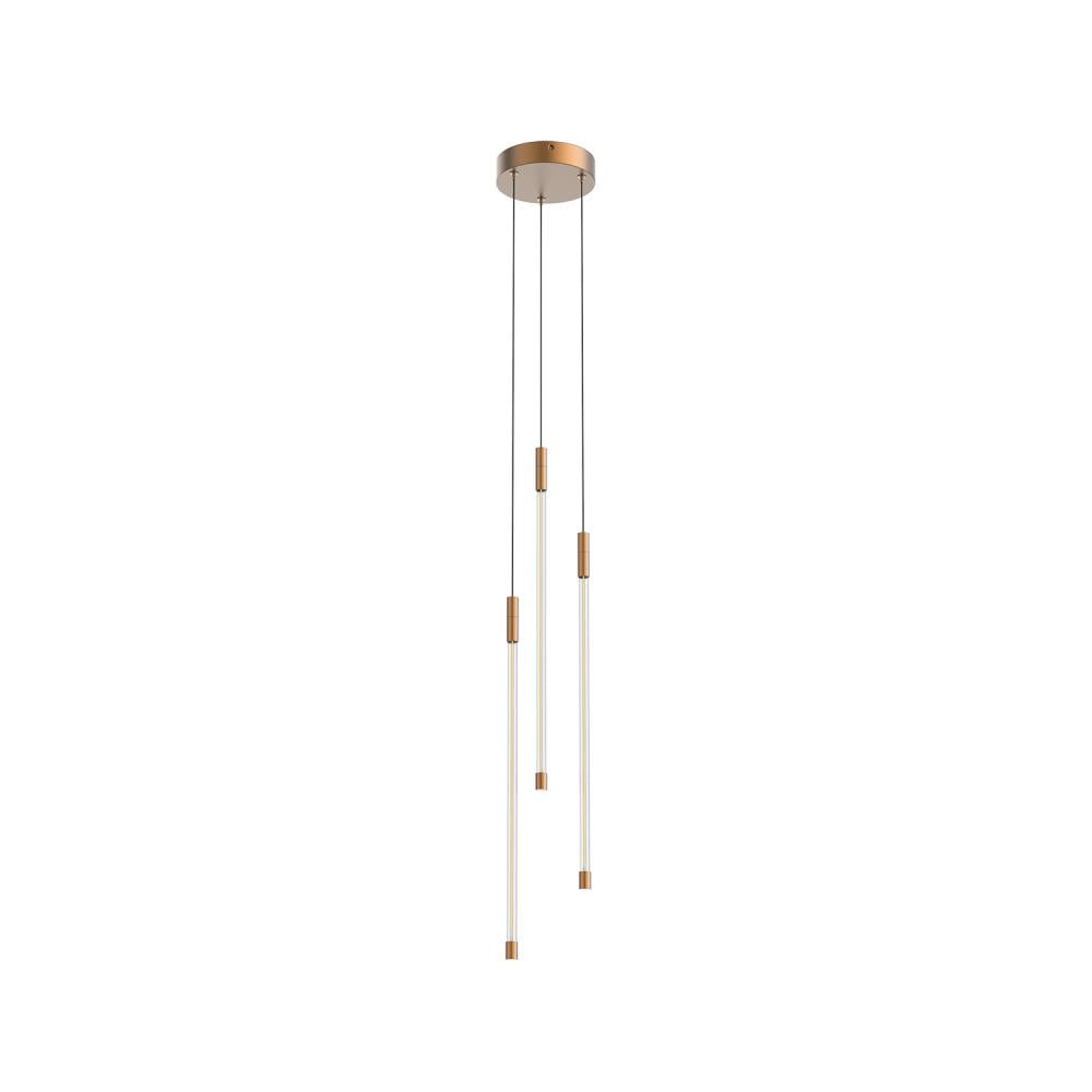 Kuzco Motif MP75221-BG Multi Pendant Light Fixture, UL Damp Rated, Brushed Gold