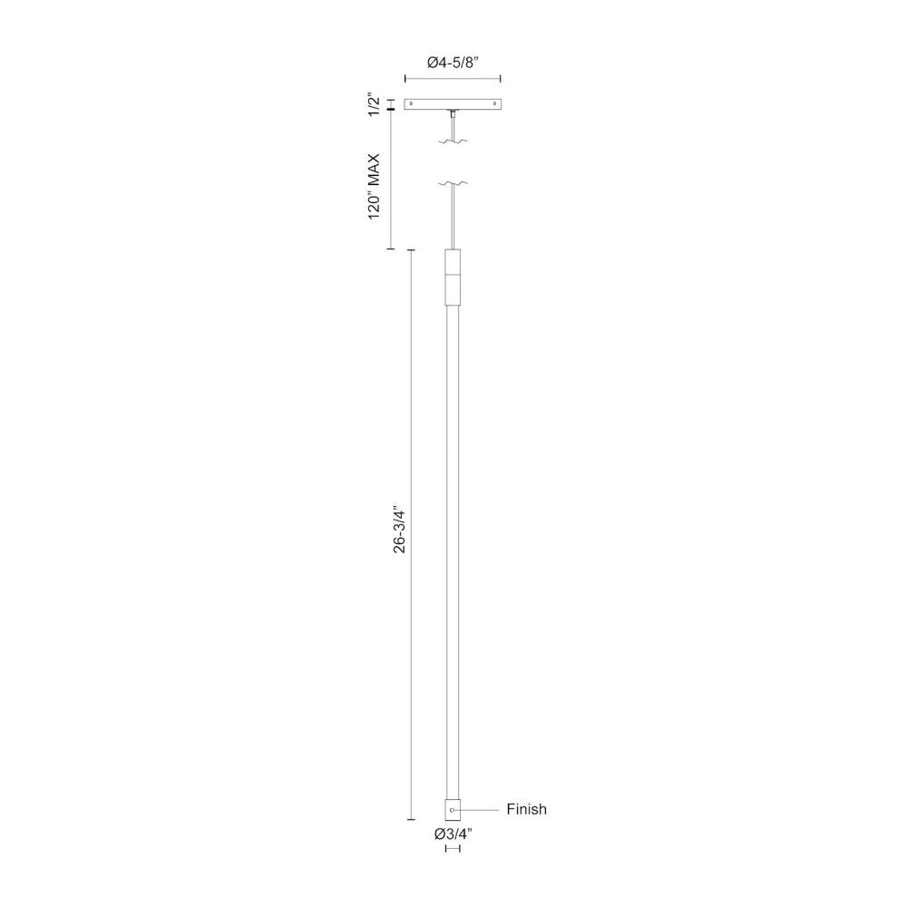 Kuzco Motif PD75027-BG Pendant, LED, 27-in, Brushed Gold