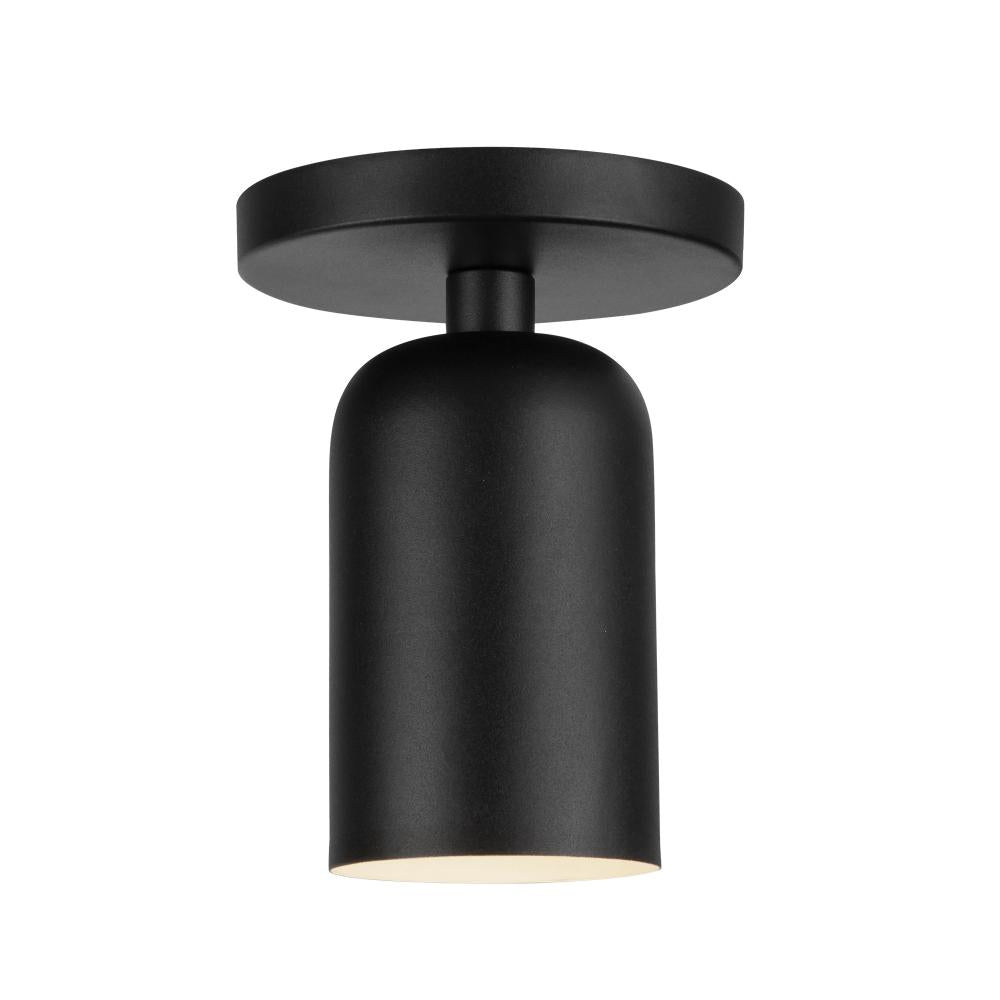 Kuzco Nola SF57704-BK Semi-Flush Mount, 1 Light, Black