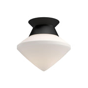 ALORA MOOD Lighting FM537508MBOP Flush Mount, 1 Light, Matte Black/Opal Matte Glass