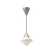 Alora Mood Nora PD537508BNOP 1 Light Pendant, UL Listed, Brushed Nickel/Opal Matte Glass