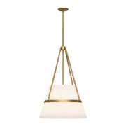 ALORA MOOD Lighting PD546719AGWL Pendant Light, UL Damp Rated, Aged Gold/White Linen