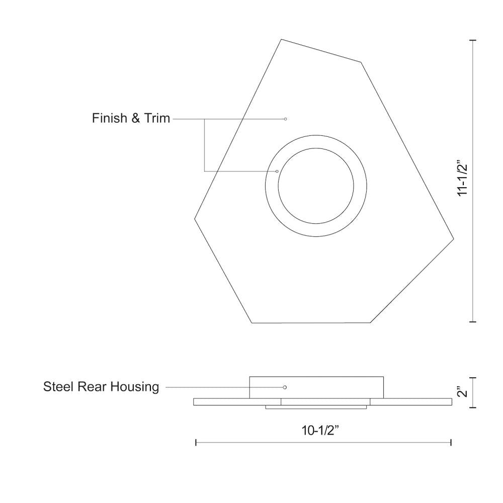 Kuzco Lighting Inc. ORGANIKA FM4201-WH/WH Flush Mount Transitional - White
